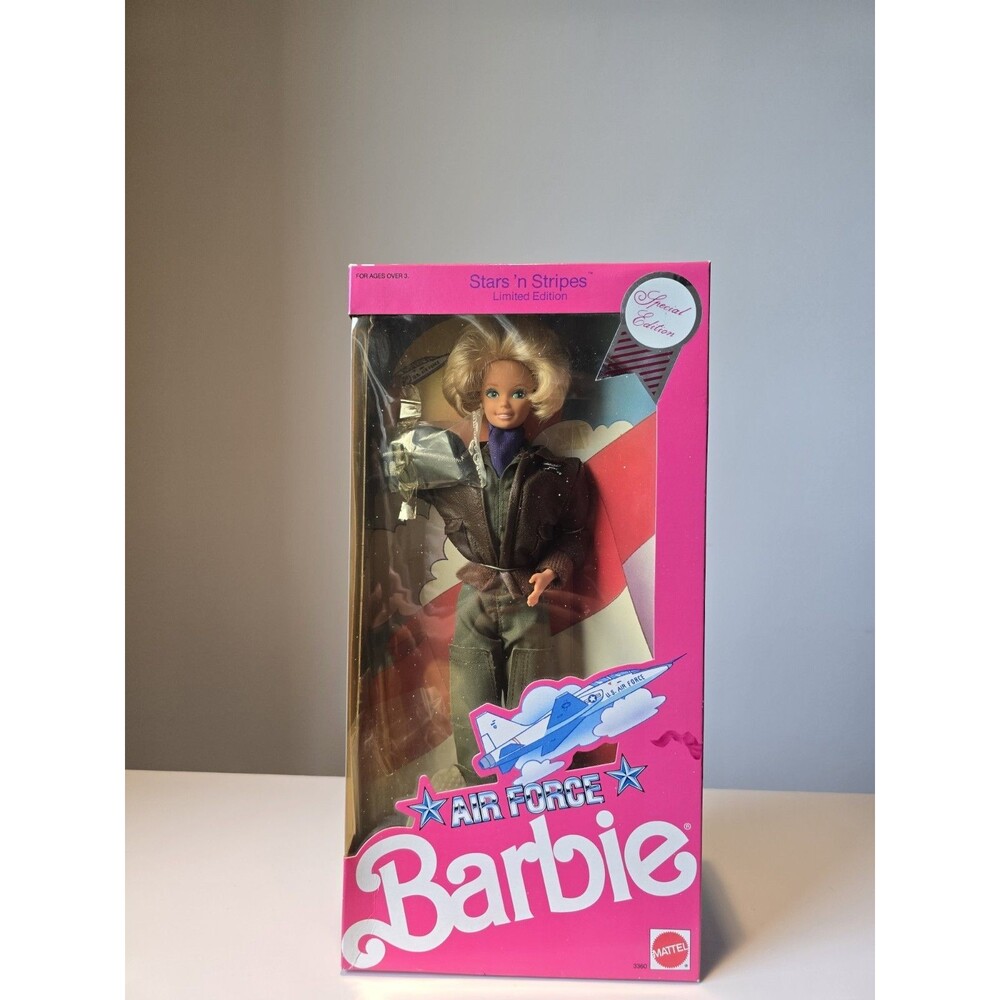 Vintage 1990 Air Force Barbie Stars 'n Stripes Limited Edition #3360 NRFB Mattel